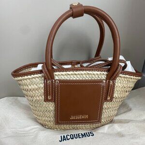 Jacquemus Le Petit Panier Soli Logo Detailed Tote Bag